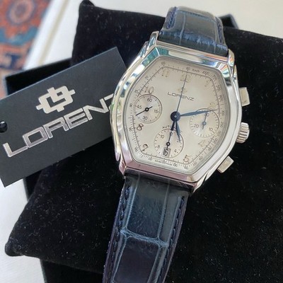 Orologio Lorenz Automatik Chronograph Uhr Vintage Nos Tag Box