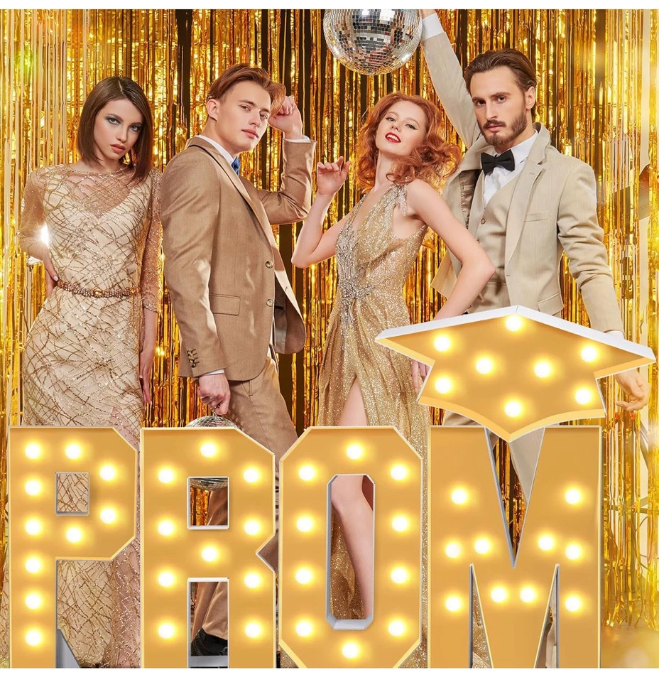 Clase de graduación, 2,95 pies decoraciones de fiesta PROM, letras iluminadas LED (1095) Foto 3 de 4