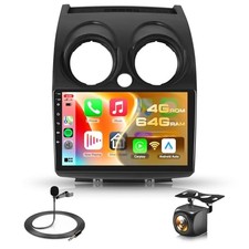 Double Din 9 Inch Touchscreen Car Stereo with Wireless CarPlay, Android Auto, GP