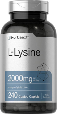 L-Lysine 2000mg - 240 Caplets, Vegetarian, Non-GMO, Gluten-Free Supplement