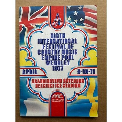 COUNTRY MUSIC NINTH INTERNATIONAL FESTIVAL 1977 PROGRAMME Nice thick book with l