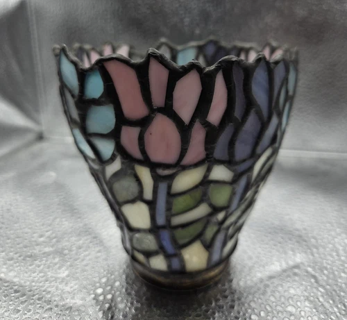 4 Piece Meyda Tiffany Stained Glass, Ceiling Fan Light Shades, Tiffany Glassware