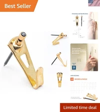 Versatile 30 lbs Picture Hanging Hooks - 25 Brass Hangers for Wall Art & Frames