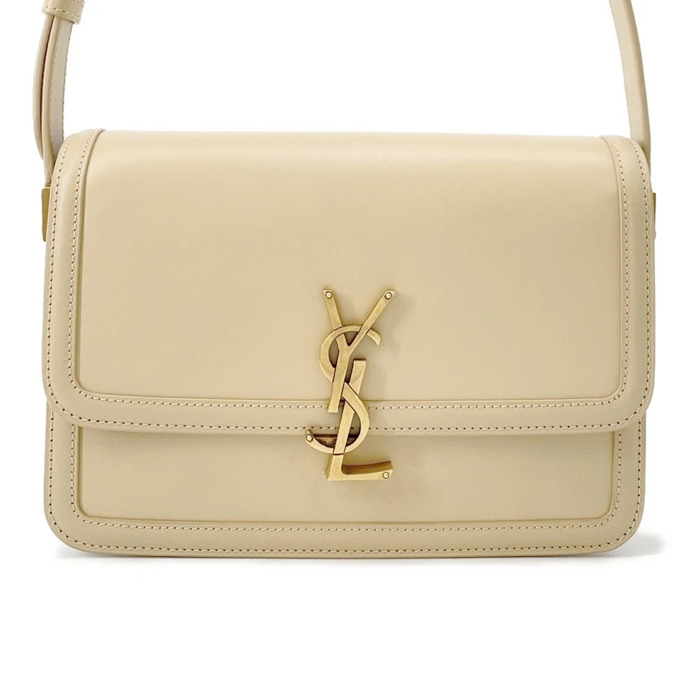 Saint Laurent — SAINT LAURENT PARIS Solferino Shoulder Bag Leather Beige 634305