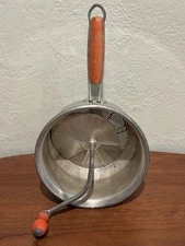 Vintage Foley Food Mill Masher Ricer | Early Red Wood Handle Version | 40s 50s