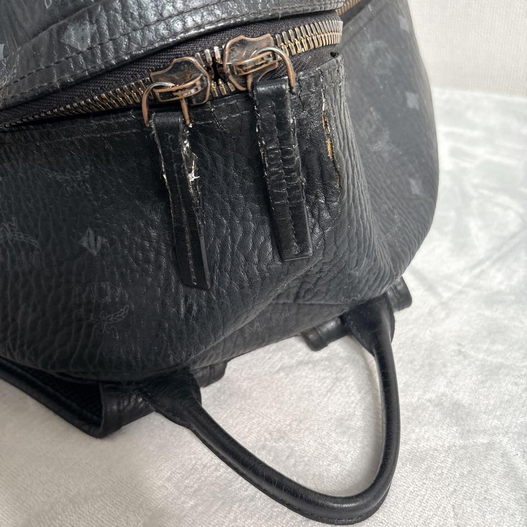 Large capacity MCM Side Stud Backpack Black L Lar… - image 8