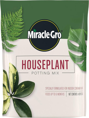 Miracle-Gro Houseplant Potting Mix - Fertilized Indoor Plant Soil for Containers