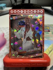 2025 Panini PRIZM WNBA Cracked ICE #150 SANIYA RIVERS RC Variation Rookie Sun