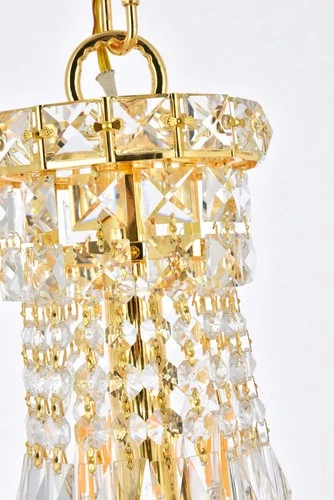 Elegant Lighting Tranquil 12" 6 Light Royal Crystal Chandelier - Picture 6 of 9