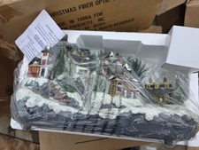 VTG Avon Christmas Fiber Optic Village 2003 Color Plug In Holiday Decor - NEW