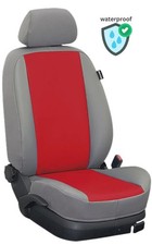 VW T4 Transporter/Carav. Maß Sitzbezüge Komplettset 7-Sitze: Kunstleder/rot/gr