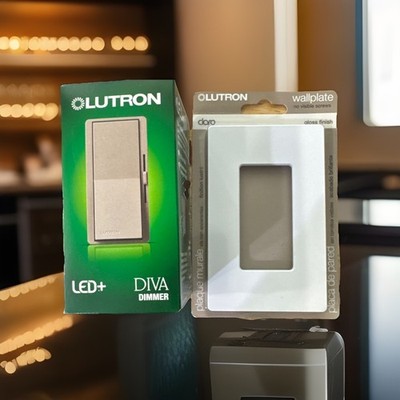 Lutron Diva LED+Dimmer Switch for Dimmable LED Single-Pole or 3WayGray w/Wallpla