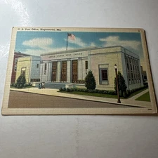 U.S. Post Office Hagerstown MD Linen Postcard