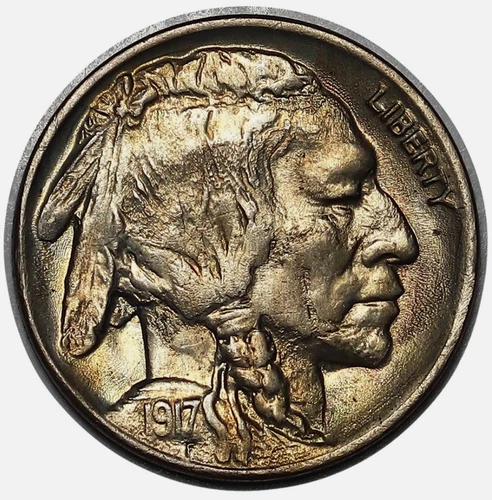1917-D Buffalo Nickel Scarce This Nice Choice BU++Buffalo Key Date