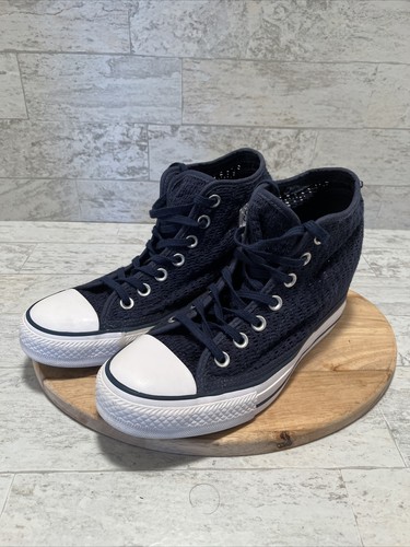 blue converse wedges