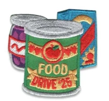 Girl Boy Cub FOOD DRIVE 2025 '25 Collection Fun Patches Crests Badge SCOUT GUIDE