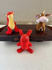 Vintage NeoPets McDonalds Toy Plush Set of 3 Red Grundo Red Techo MoeHog 2004
