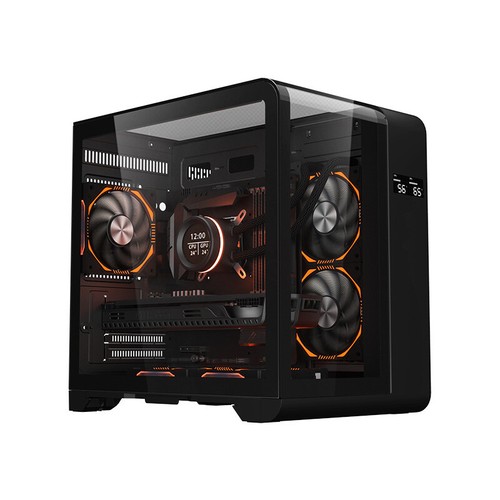 Transparent PC Case With CPU/GPU Temperature LED Display Desktop Computer Tower - Picture 8 of 14