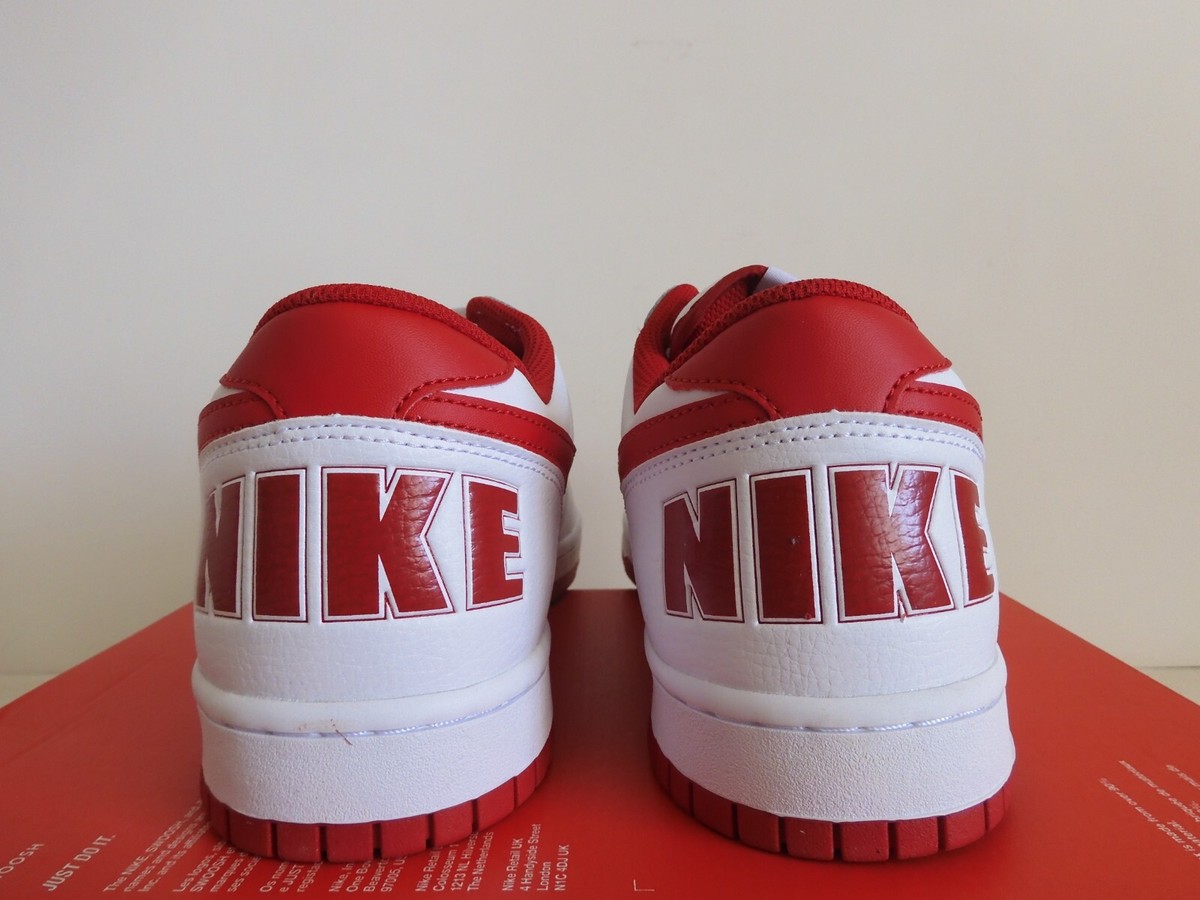 Nike Big Nike Low Dunk Low White-Gym Red Sz 12.  [355152-150] Nike Big Nike Low White Gym Red - 355152-150 Raffles & Where  main image 2