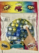 New~”Bubble Glow”~Sensory Stress Relief~Snap Pop it Fidget Toy ~Circle Disc