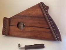 Rare handmade Koa wood Zither beautiful with tuning tool; Hawaii, folk music