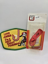 Vintage Luhr Jensen Pre Rapala Hot Shot 35 Metallic Red Chartreuse Tiger- Rattle