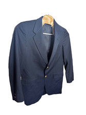 Hickey Freeman The Canterbury Collection Navy Gold Button Sport Coat Blazer Jack