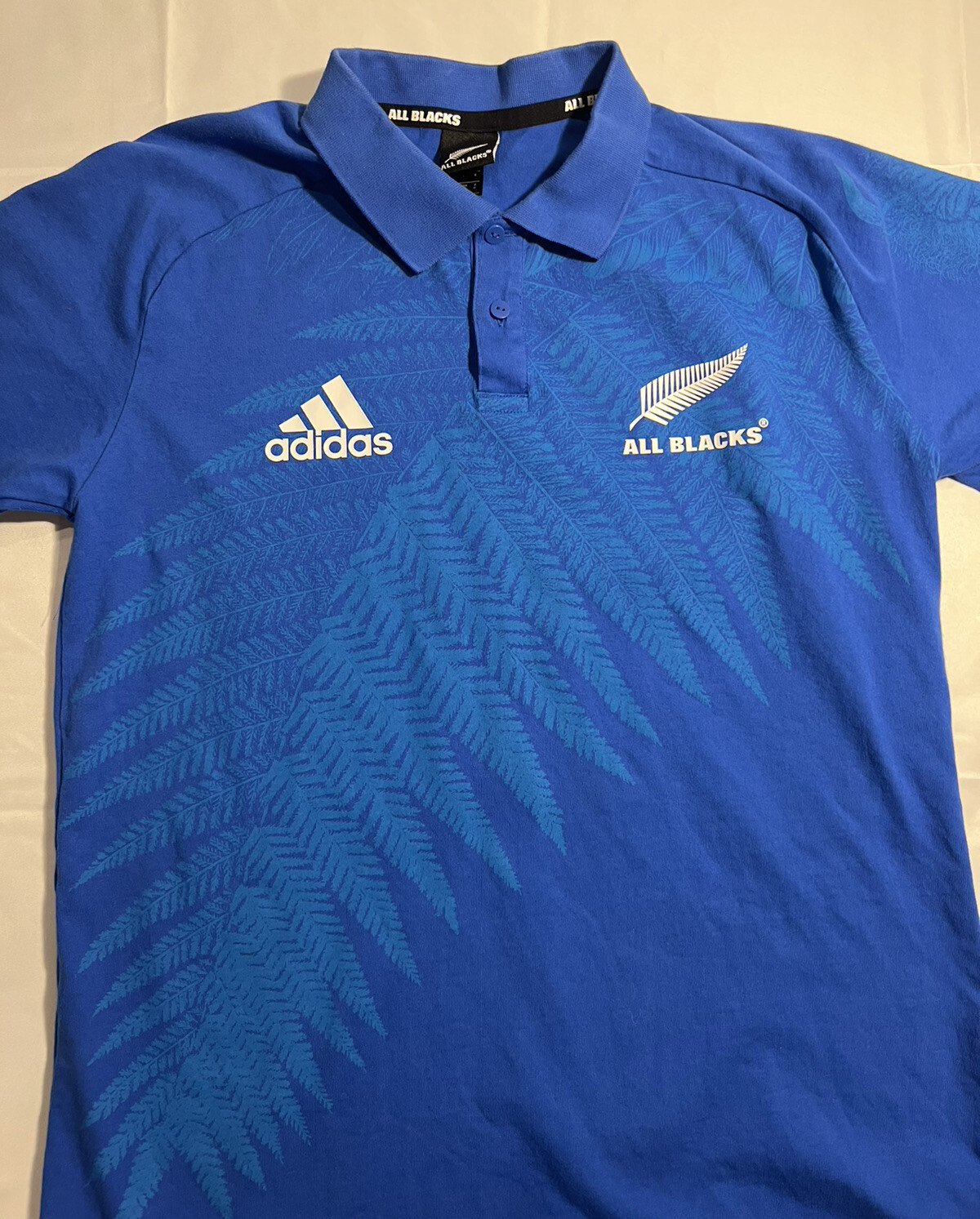 Adidas New Zealand All Blacks Rugby Anthem RWC Polo B… Gem
