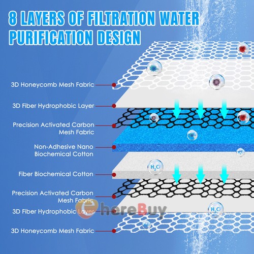 5in1 Internal Aquarium Fish Tank Filter Submersible Water Pump 800L/H Oxygen UV - 第 46/46 張圖片