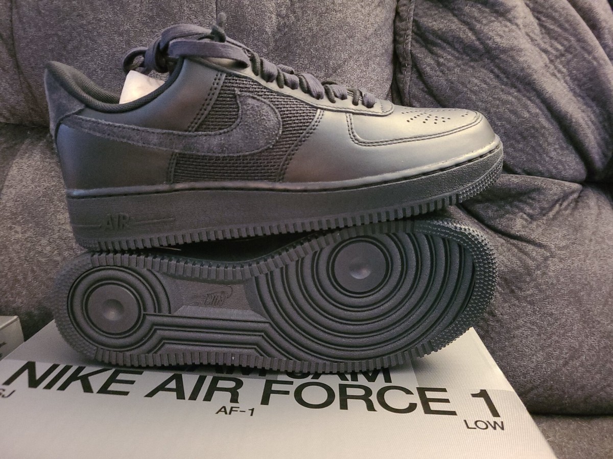 New Nike Air Force 1 X Slam Jam Shoes 'Black & Off Noir