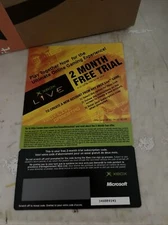 Original Xbox Live 2 month Trial 2004 Unused Vintage Rare UNSCRATCHED FREE SHIP