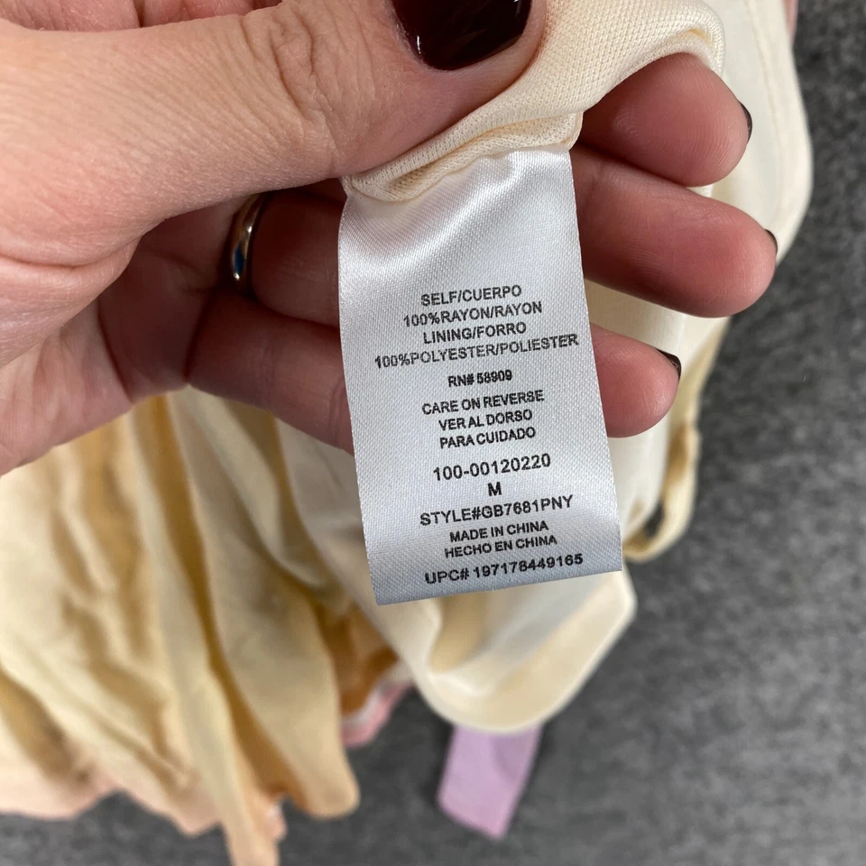 GB надежном платье женщин M средний розовый омбр короткий подпоясанный воротник короткий рукав с подкладкой - Изображение 4 из 4