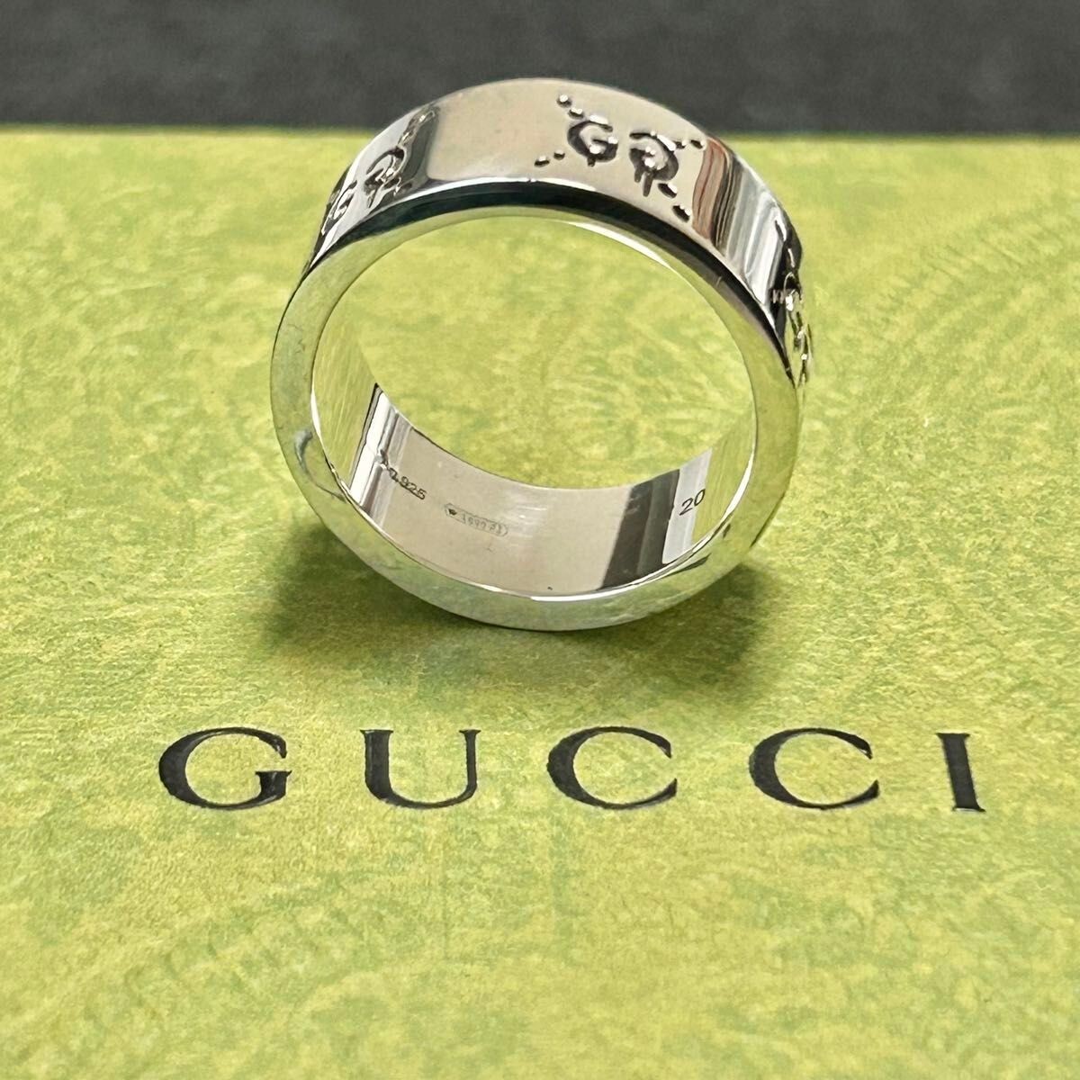GUCCI Ghost Ring サイズ 9 (シルバーリング) Gucci Ghost Ring #9 Silver 925 Mens SV925 GG Authentic | eBay