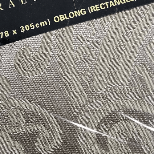Lauren Ralph Lauren Tablecloth Gold Thoroughbred Paisley 70 120 NEW - Picture 4 of 7