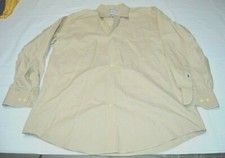 Tommy Hilfiger Men's Shirt Ithaca Long Sleeve Collared Button Down Beige Size M