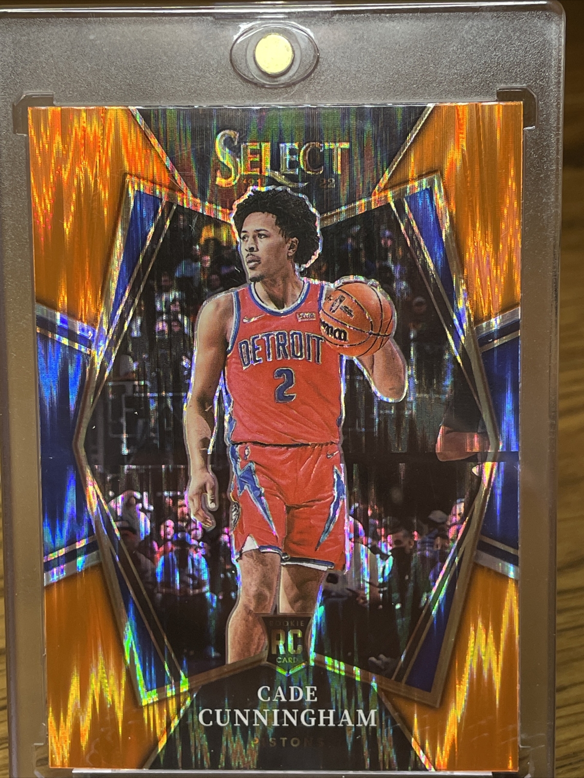 Cade Cunningham 2021-22 Panini Select Orange Flash Prizm Premier Level SP Rookie