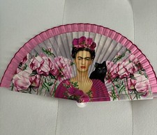 New Wooden Folding Hand Fan One Side Painted Beautiful Colors