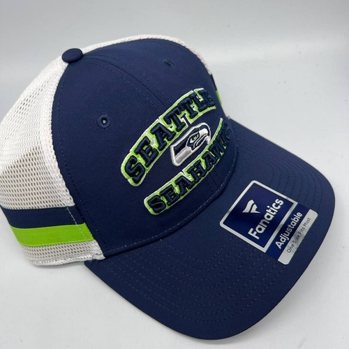 Seattle Seahawks NFL Fanatics Trucker Mütze Snapback Cap Blau Neu Herren - Bild 3 von 8