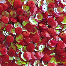 Sequins Glossy Cream Red Two-Tone Iris 8mm Round Cup 400/ 4,000 25 Off pcs