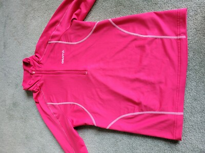 Craft  Wm M  Zip Neck Wicking Top CRAFT  xc ski run cycling high viz Ship after