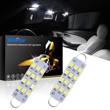 2pc White 44mm 12smd Rigid Loop Festoon Led Light Bulb 561 562 567 For Chevrolet