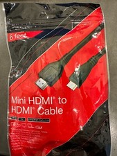 Mini HDMI to HDMI Cable 4K HDMI Ultra High Definition 6ft for Camera, Camcorder