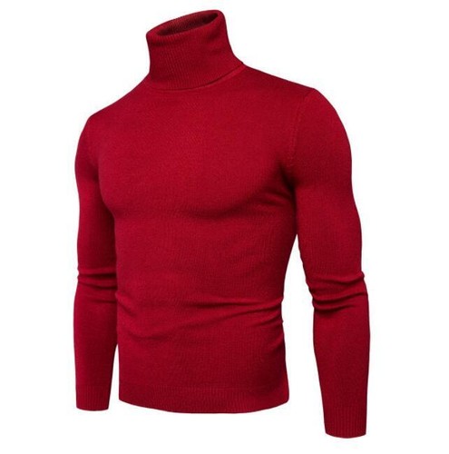Mens Youth 2022 Fashion Turtle Neck Slim Fit Pullover Knitted Sweater Jumper 087 - Picture 16 of 19