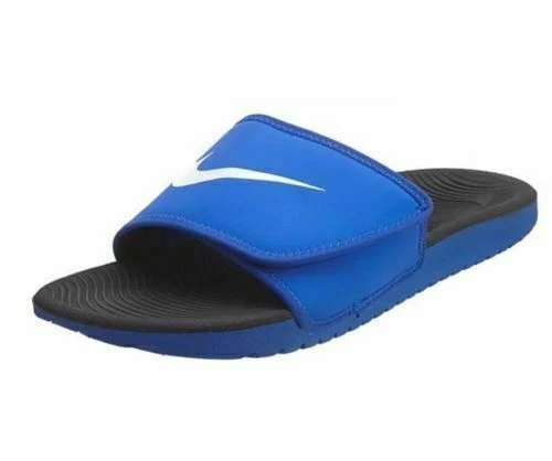 Sandali slide Nike Kawa Adjust (GS PS) nuovi con etichette per ragazzi e ragazzi taglia 1