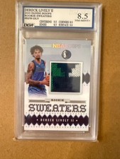 2023 PANINI HOOPS ROOKIE SWEATER DERECK LIVELY #RSW-DLV DGA 8.5
