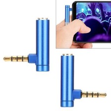 2x 90 Degree Right Angled 3.5mm Male to Female Adapter Connector Stereo Plug CSO