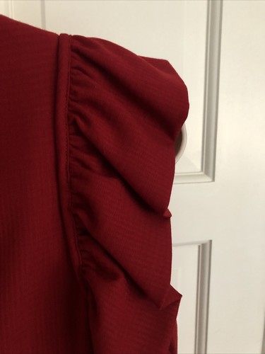 Rachel Zoe May Structured Ruffle Sleeve Top Size 8 New No Tags - Picture 4 of 9