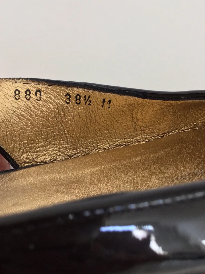 Zapatos planos Taryn Rose de cuero con estampado negro 7,5 Foto 3 de 4