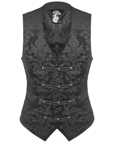 Punk Rave Uomo Gilet Panciotto Nero Damascato Velluto Goth Steampunk  Aristocrat Vintage | eBay