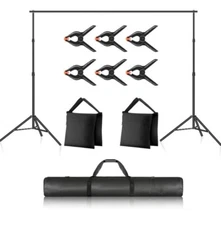 Neewer Photo Studio Backdrop Support System, 10ft/3m Wide 7ft/2.1m High Adjustab